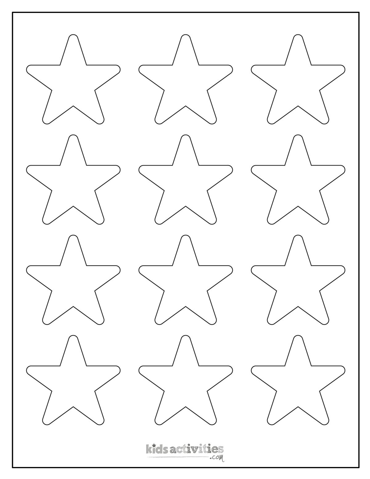 5 Point Star Template Free Printable Kids Activities Blog