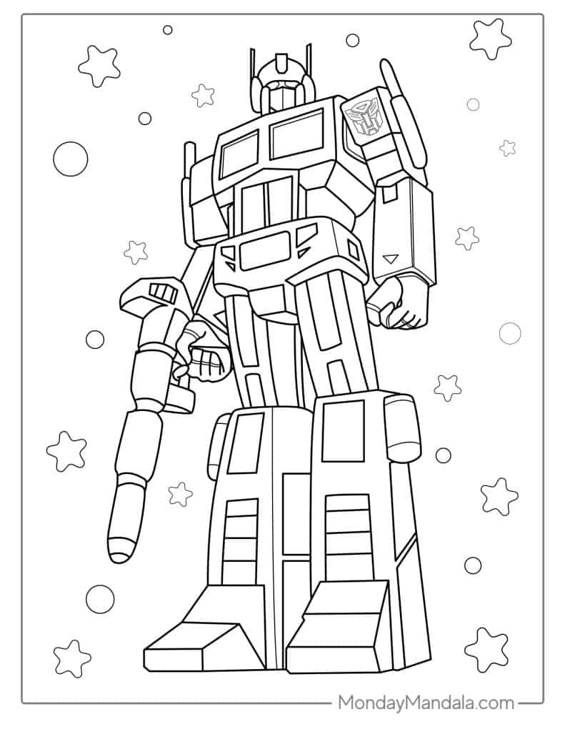 optimus prime transformers coloring pages