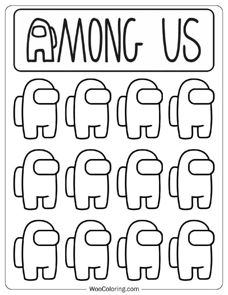 52 Among Us Coloring Pages Free PDF To Print Woo Coloring