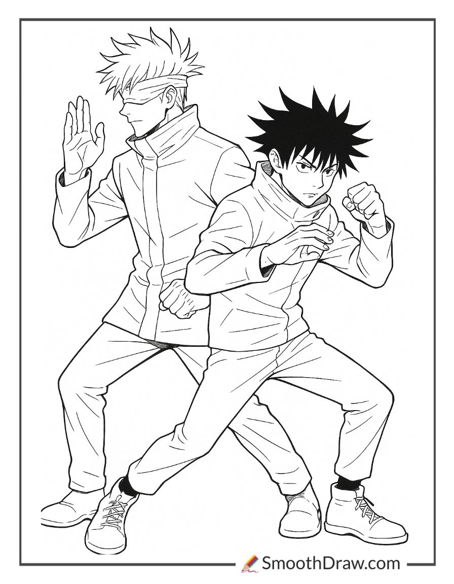 55 Gojo Coloring Pages Free Printables Smooth Draw