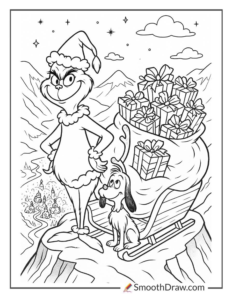 57 Grinch Coloring Pages Free Printables Smooth Draw