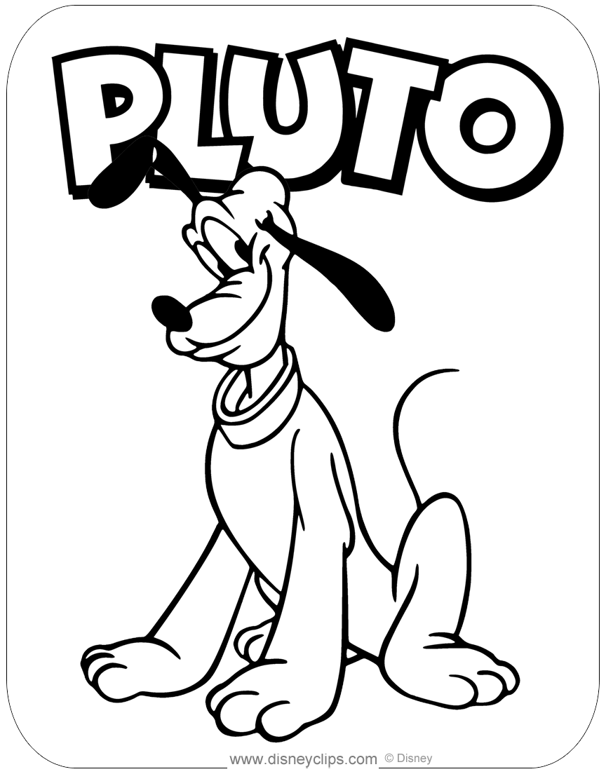 57 Printable Pluto Coloring Pages Disneyclips