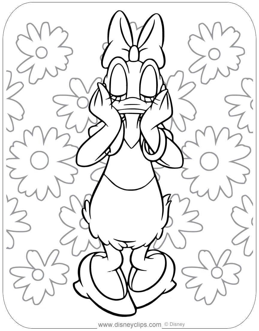 coloring pictures of daisy duck