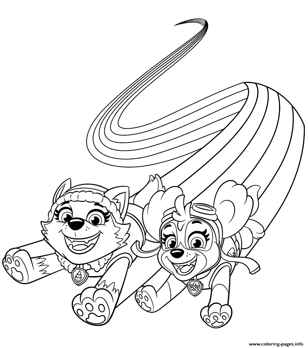 60 Cute Paw Patrol Skye Coloring Pages Free Artsy Pretty Colors