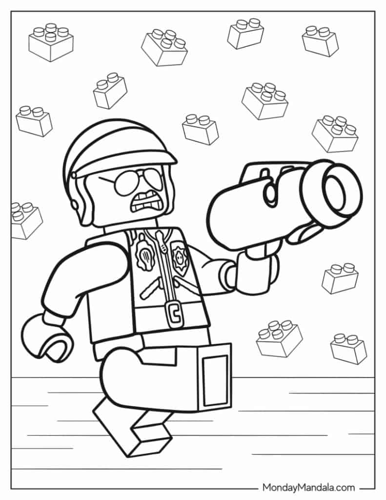 coloring pages of lego movie