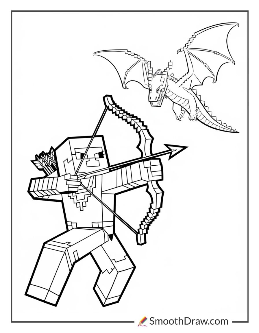 minecraft coloring pages ender dragon