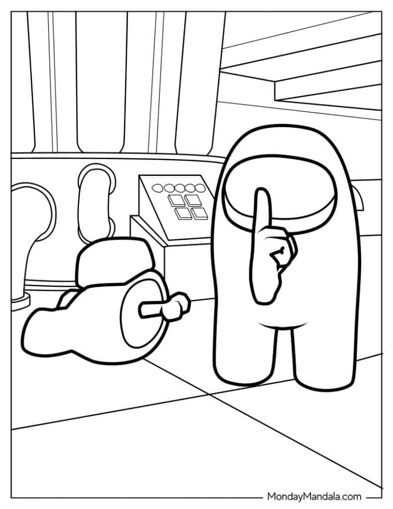 impostor among us coloring pages