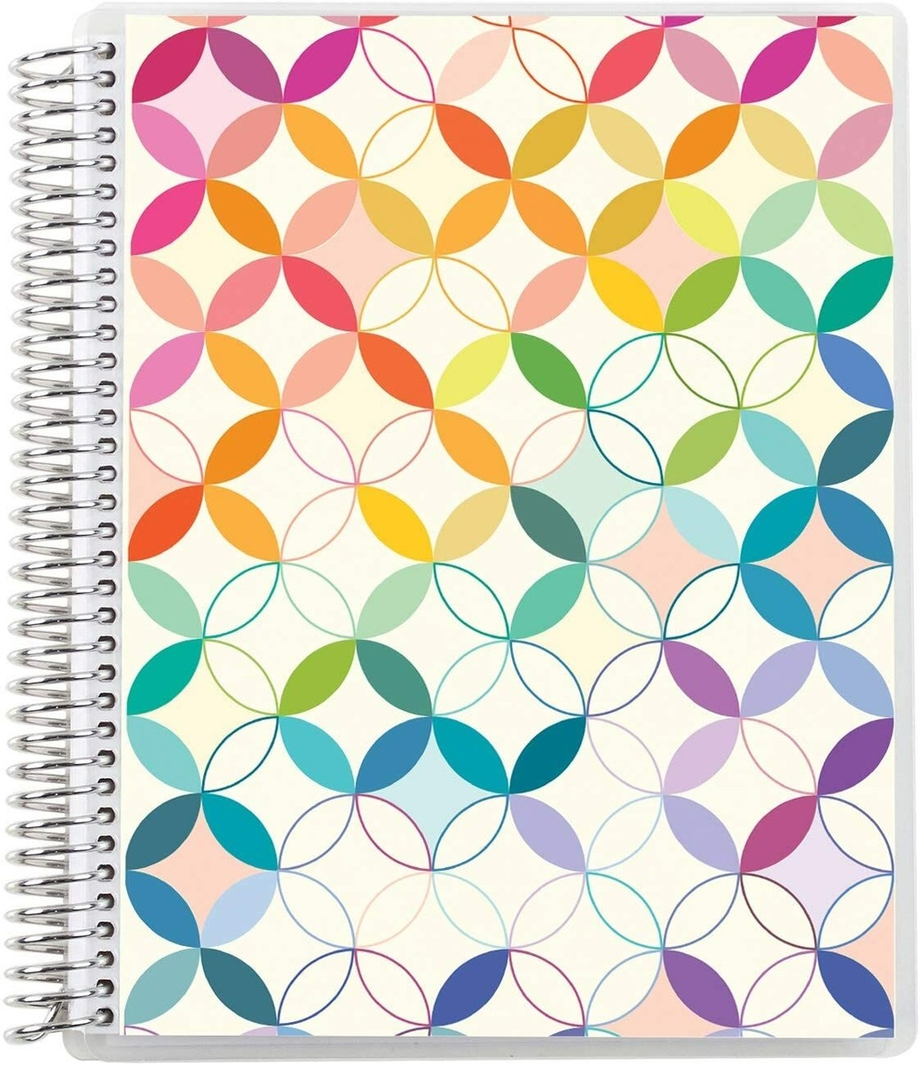8 5 X 11 Spiral Bound Dotted Grid Notebook Mid Century Circles 5mm Dot Grid EBay