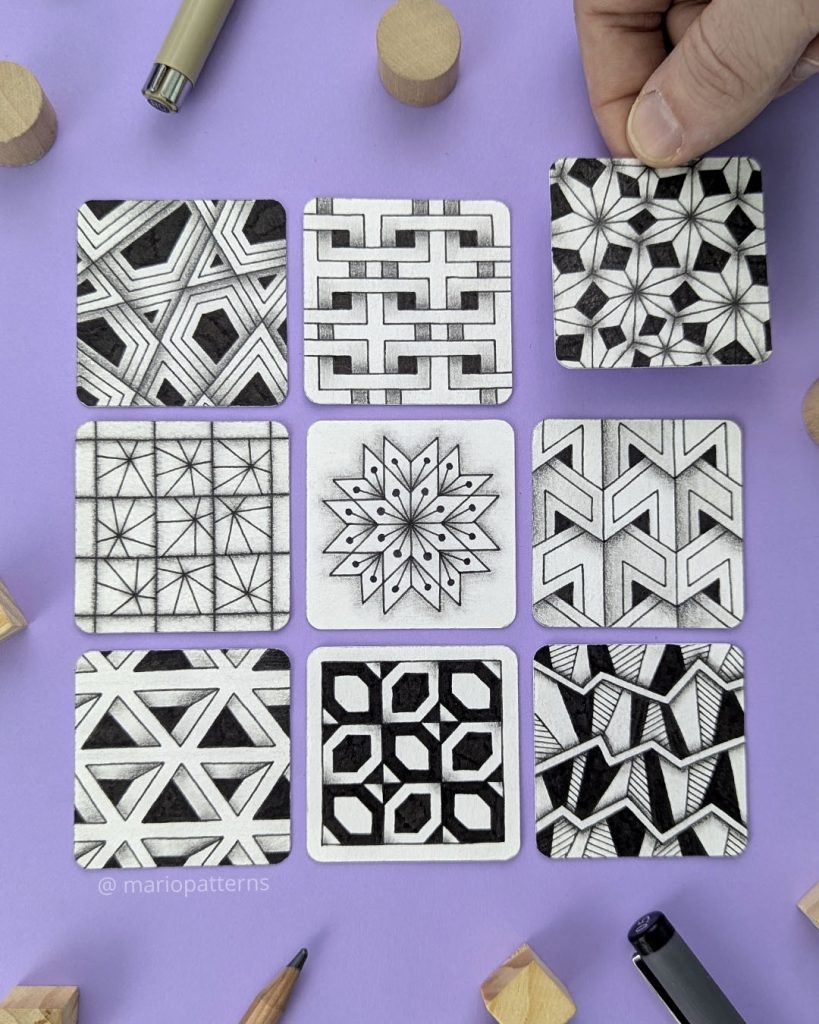 zentangle patterns free printable