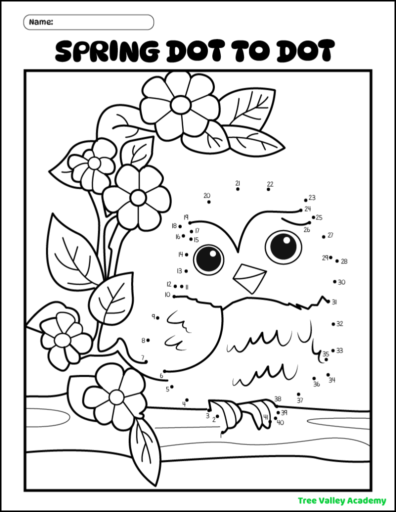 connect the dot coloring pages