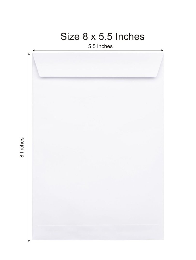 8 X 5 5 White Envelopes 100 Gsm Office Multipurpose Envelopes Small Vertical Envelopes 