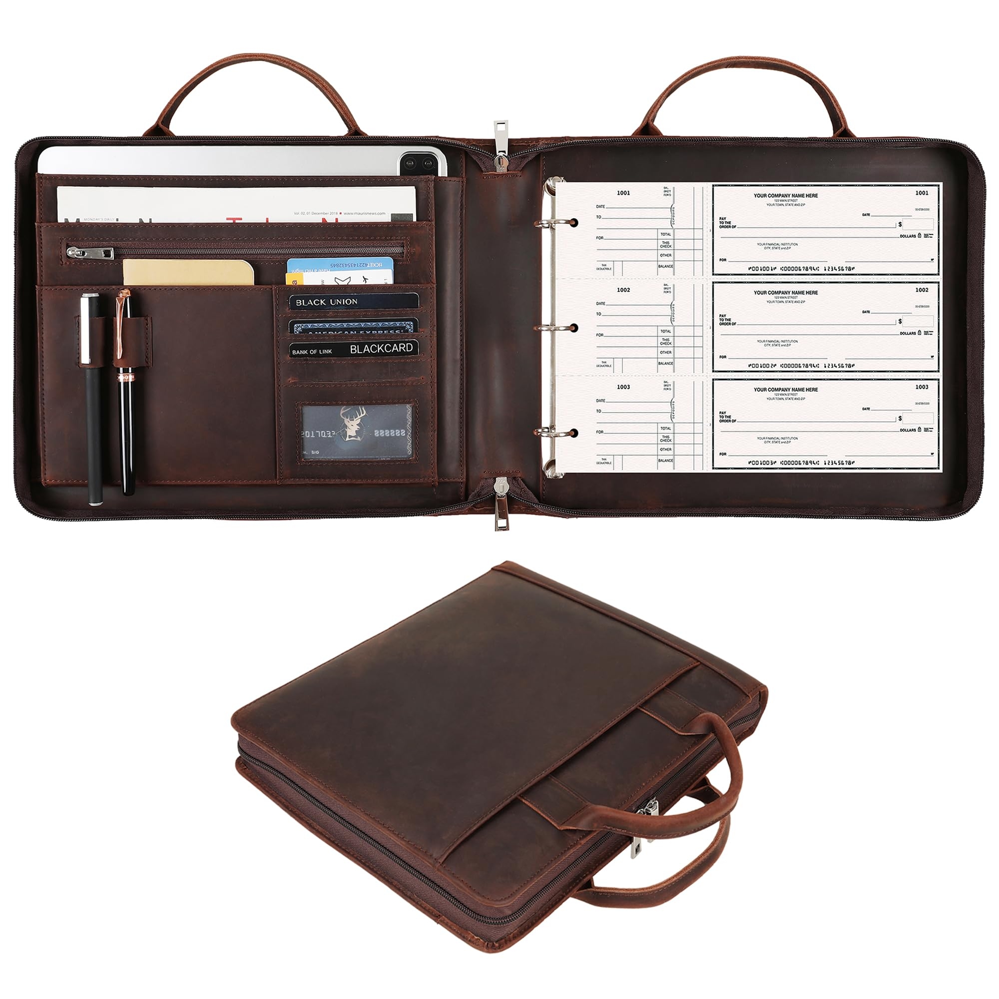 9 ring check binder