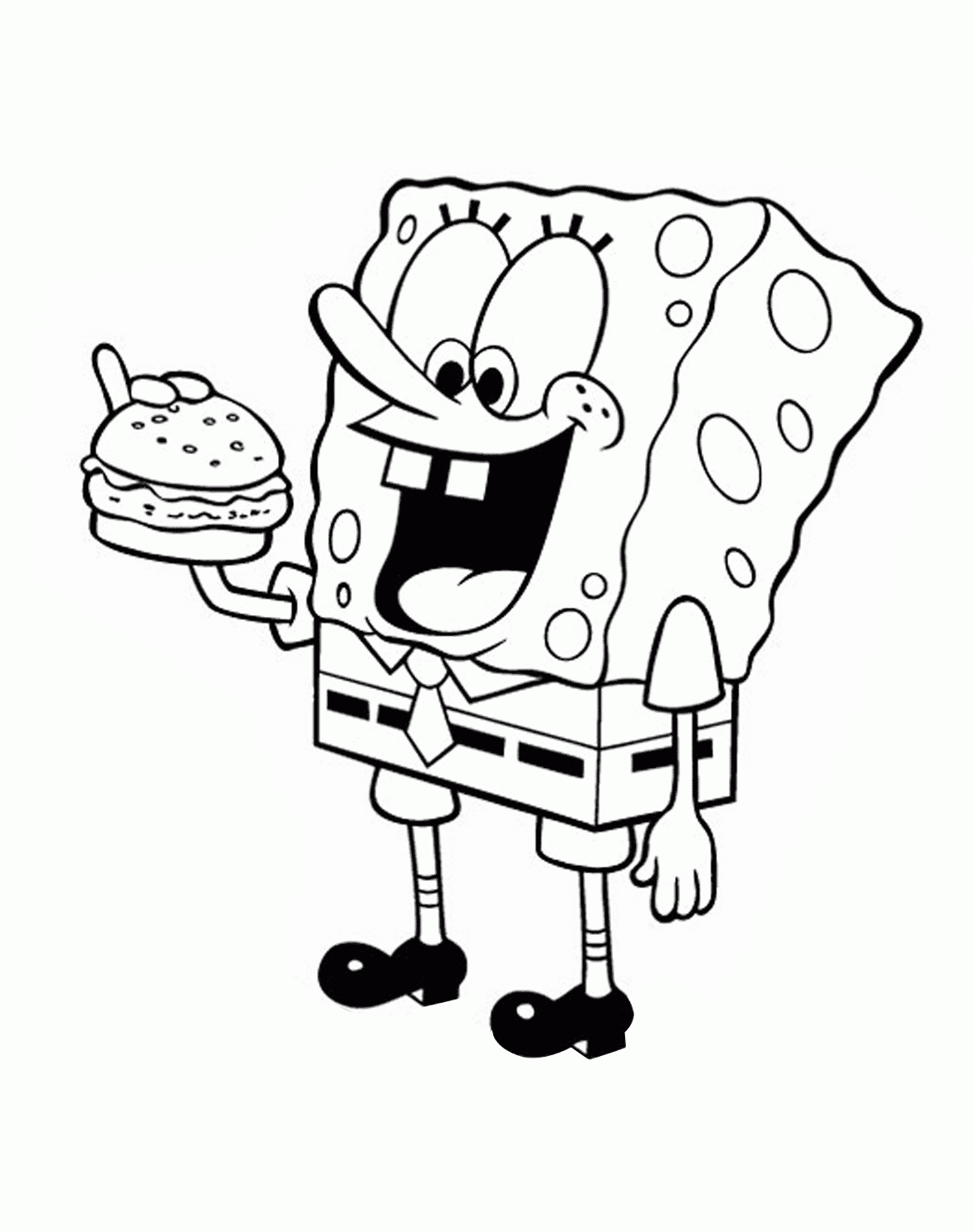 A Burger For Bob SpongeBob Coloring Pages