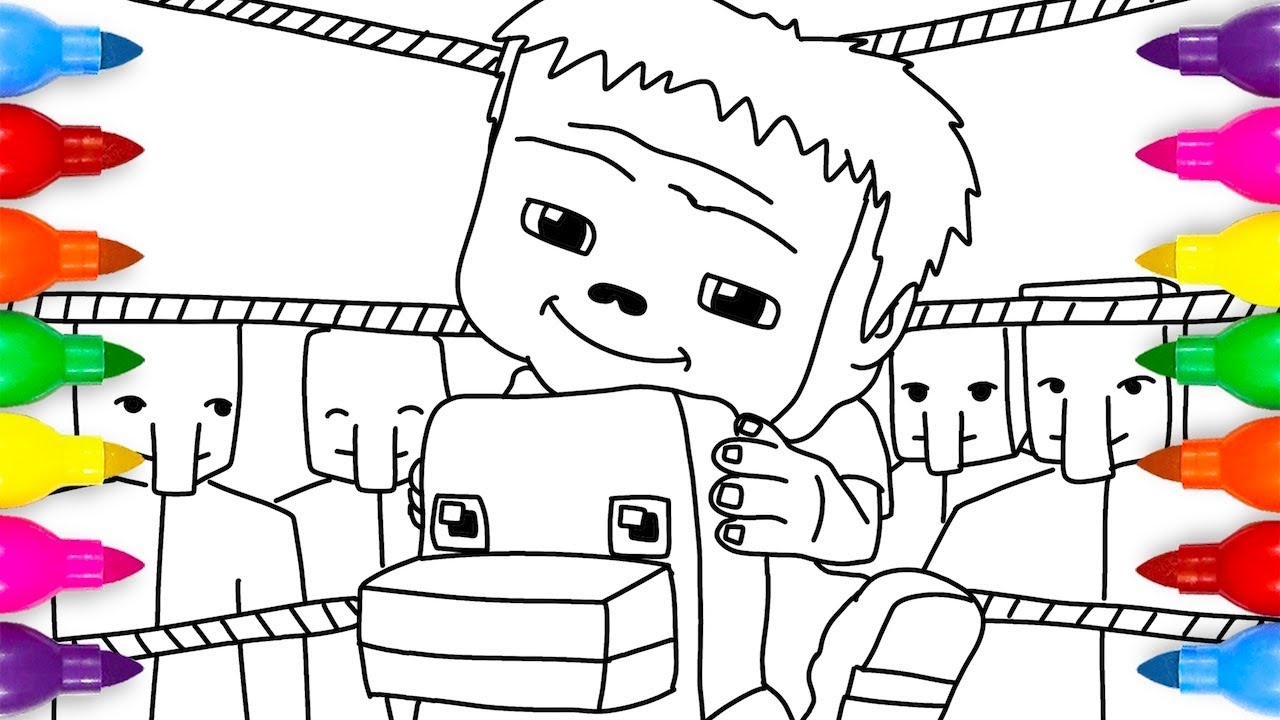 A Minecraft Movie Chicken Jockey Coloring Pages YouTube