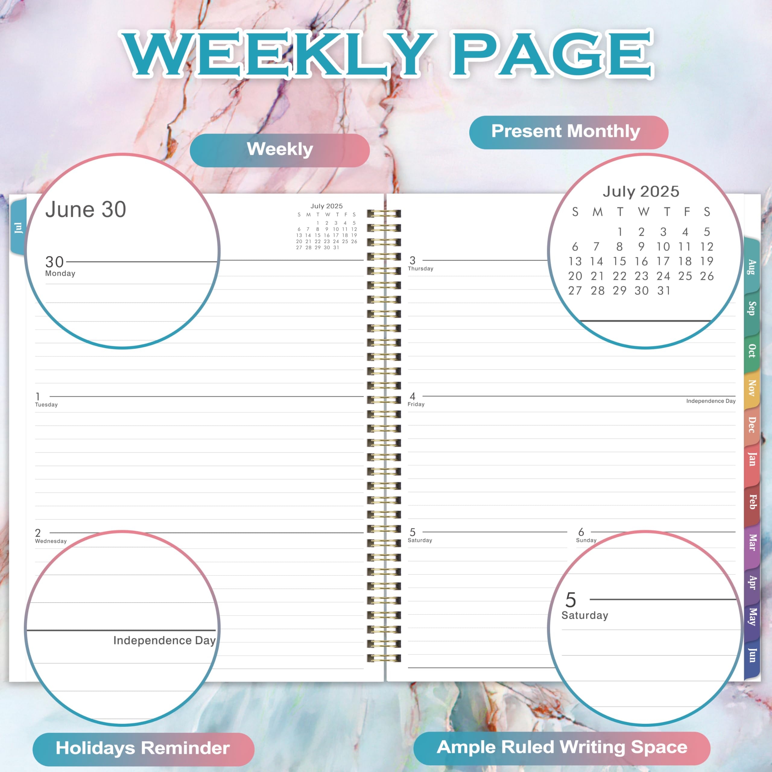 A5 Planner Inserts 2025 Happy Planner 2025 Refill Planner Refills 2025 2026 A6 July 2025 To June 2026 Weekly Monthly Inserts 3 75 X 6 75 Filofax Personal Refills Blank Paper 3 Hole Punched