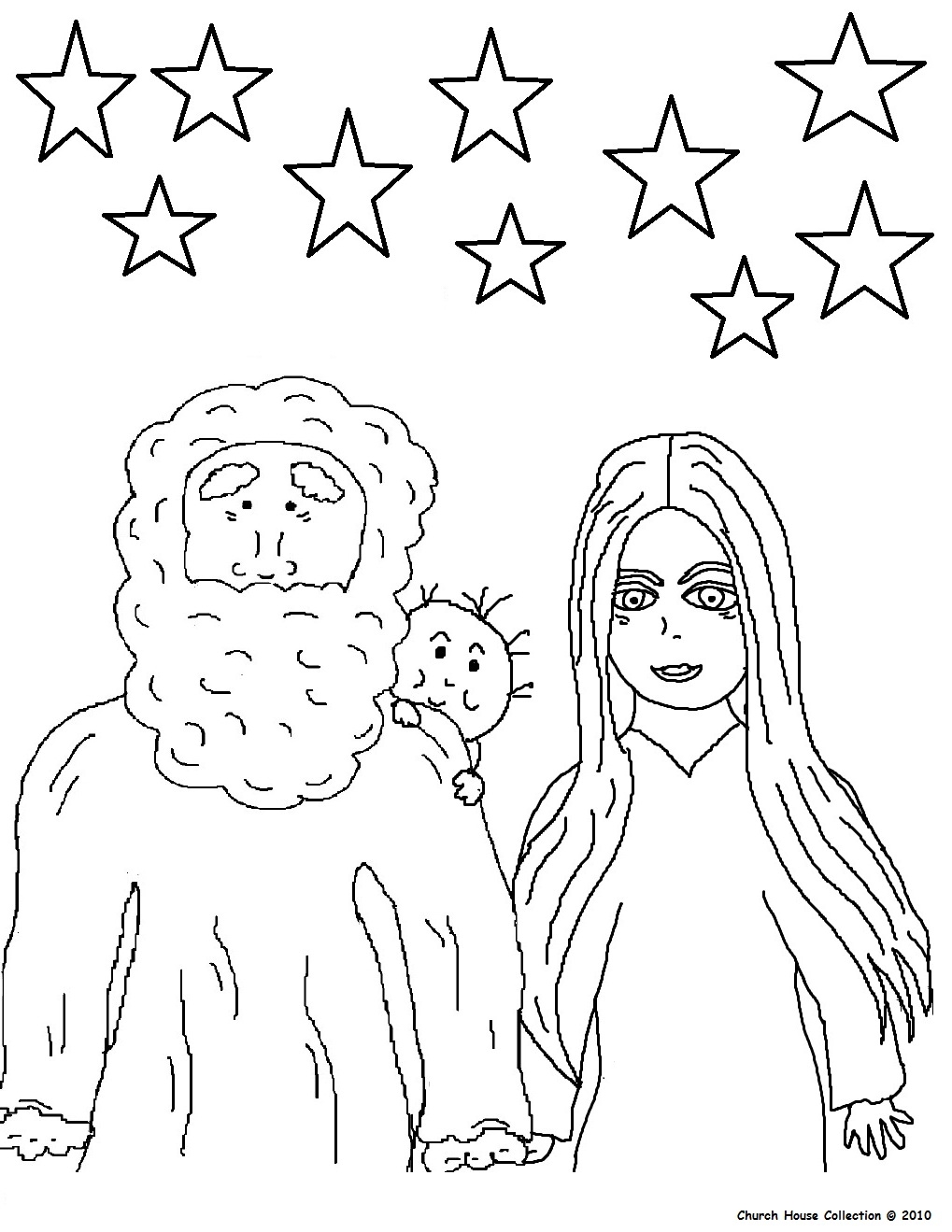 coloring pages abraham and sarah