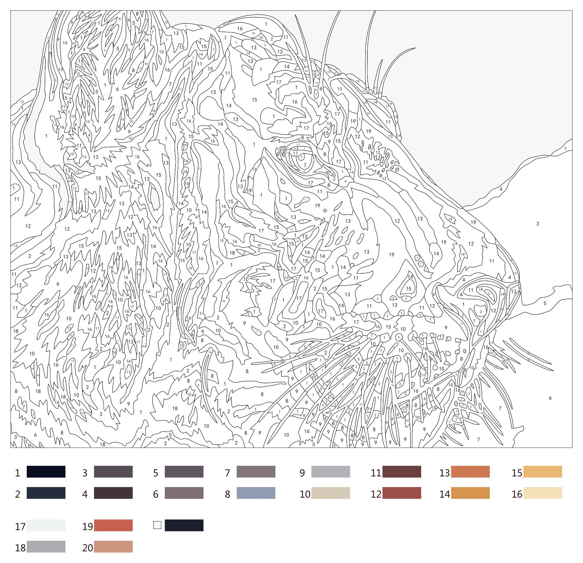 Advanced Color By Number 20 Free PDF Printables Printablee