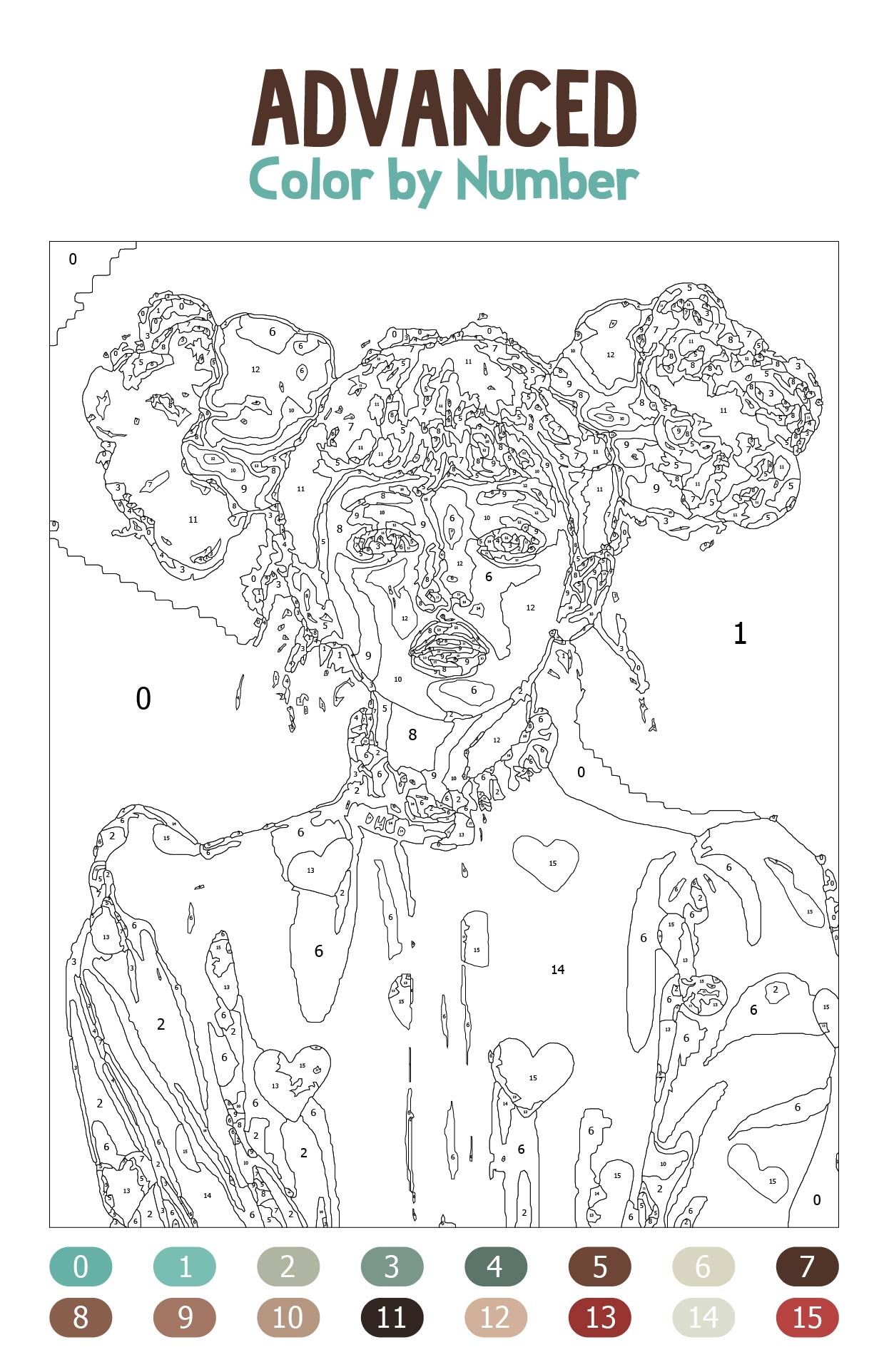 advanced color by number printable