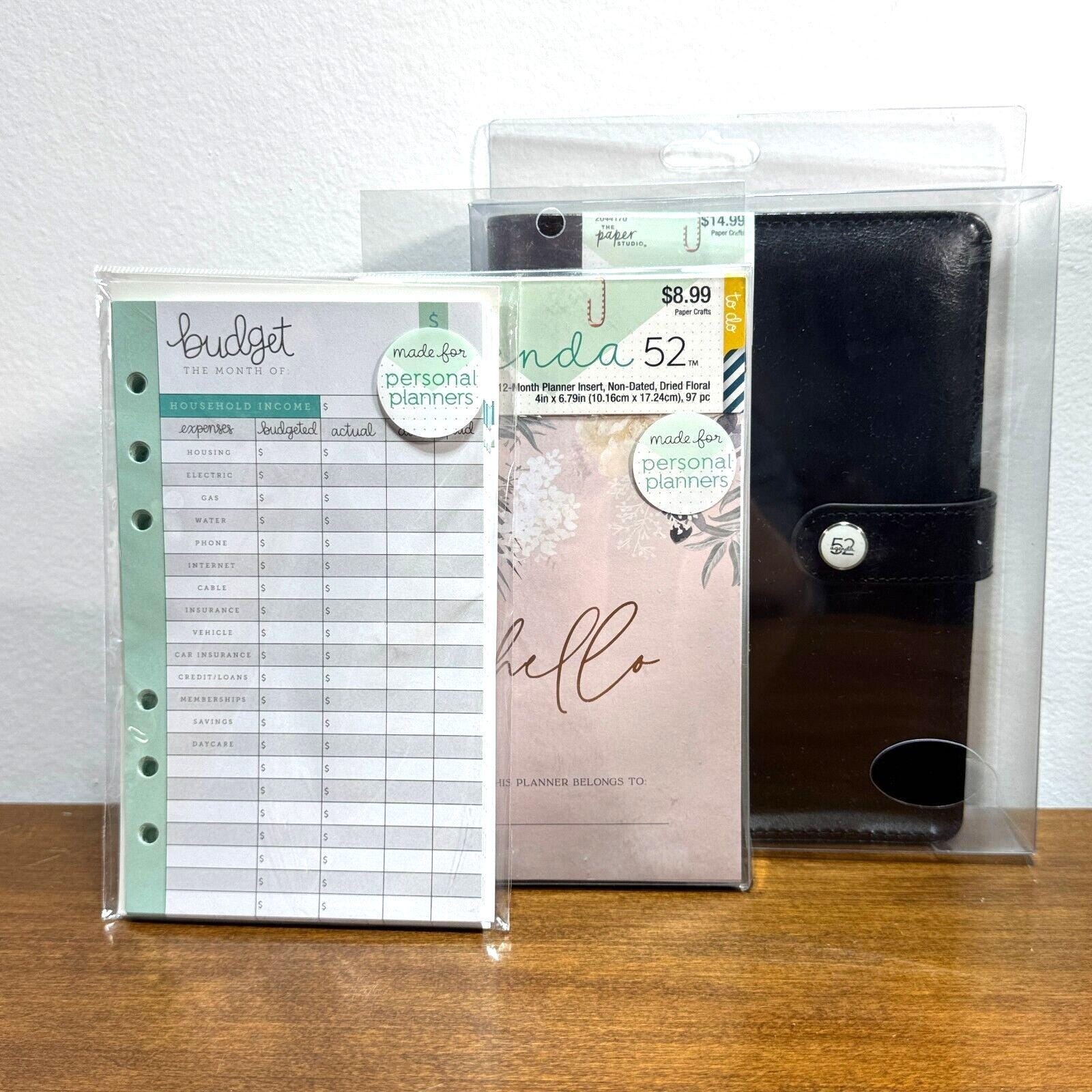 Agenda 52 6 Ring Planner Binder Black Pockets Weekly Inserts 6 19 X 7 75 Inches Etsy
