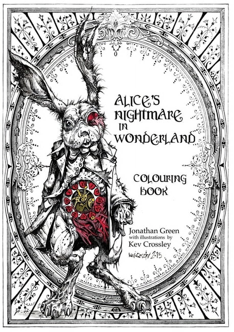 Alice s Nightmare In Wonderland Colouring Book Paperback Walmart