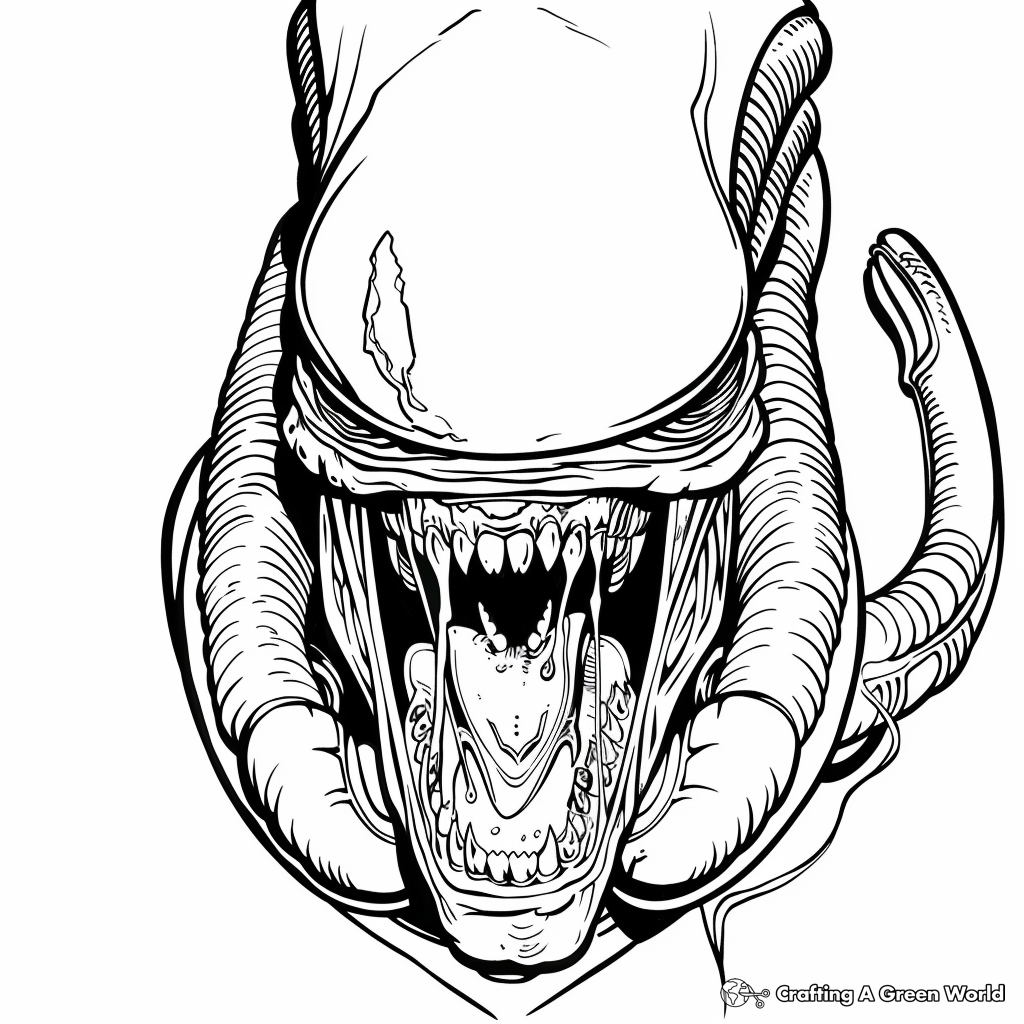 Alien Xenomorph Coloring Pages Free Printable 