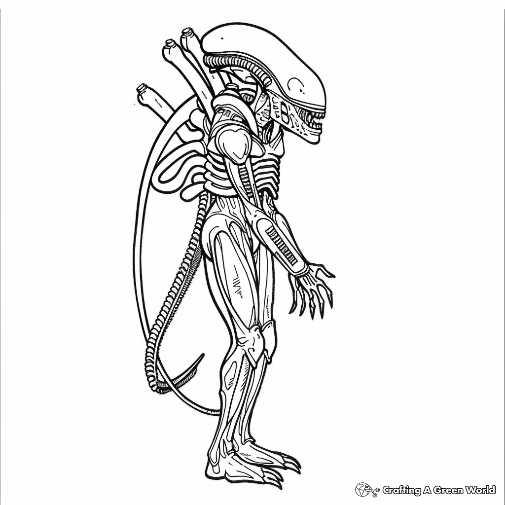 Alien Xenomorph Coloring Pages Free Printable 