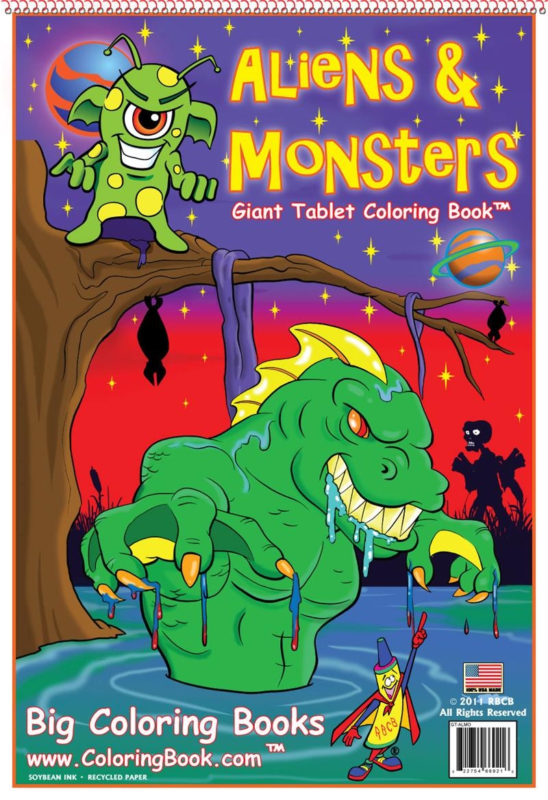 Aliens And Monsters Coloring Book 12 X 18