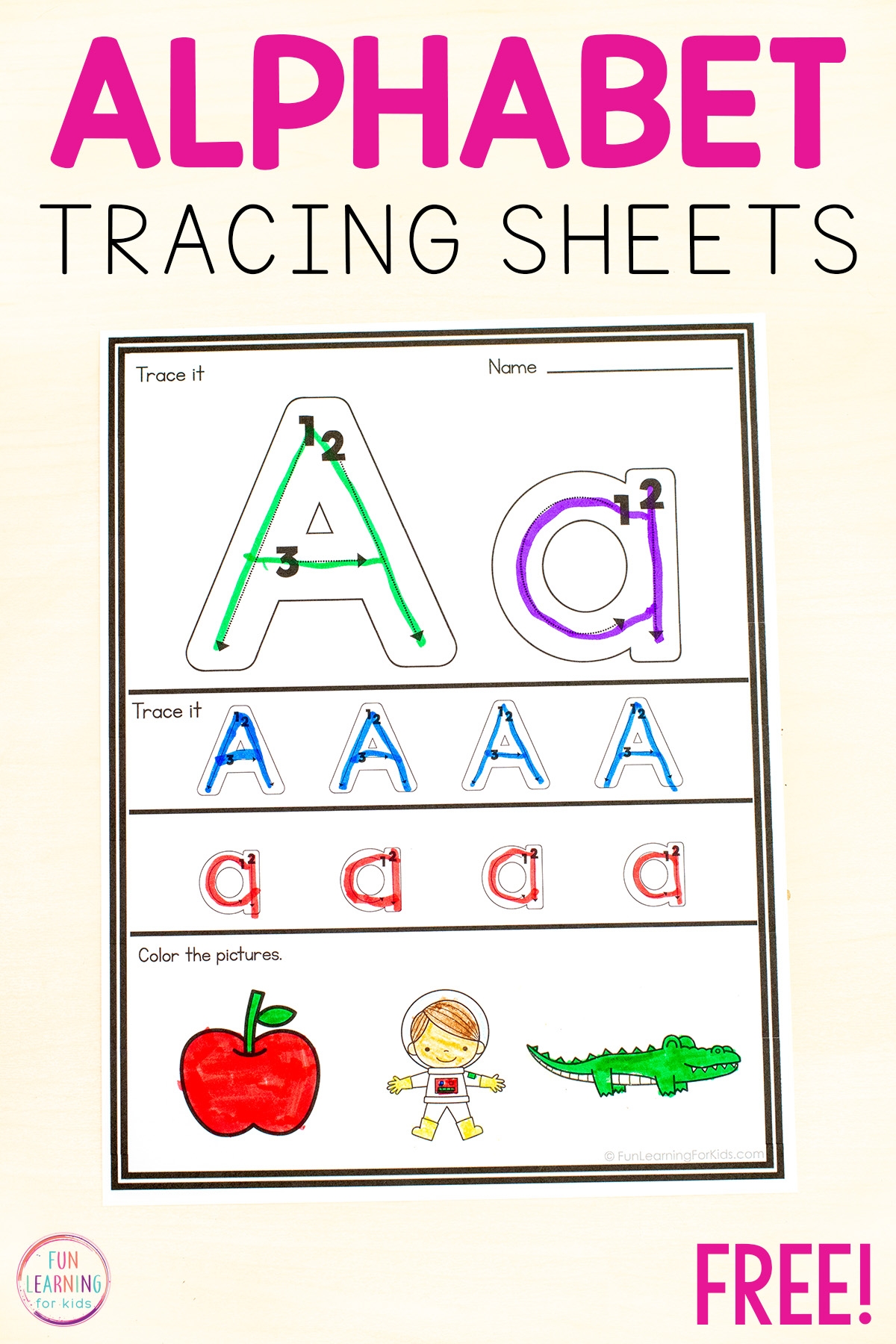 pre k tracing sheets