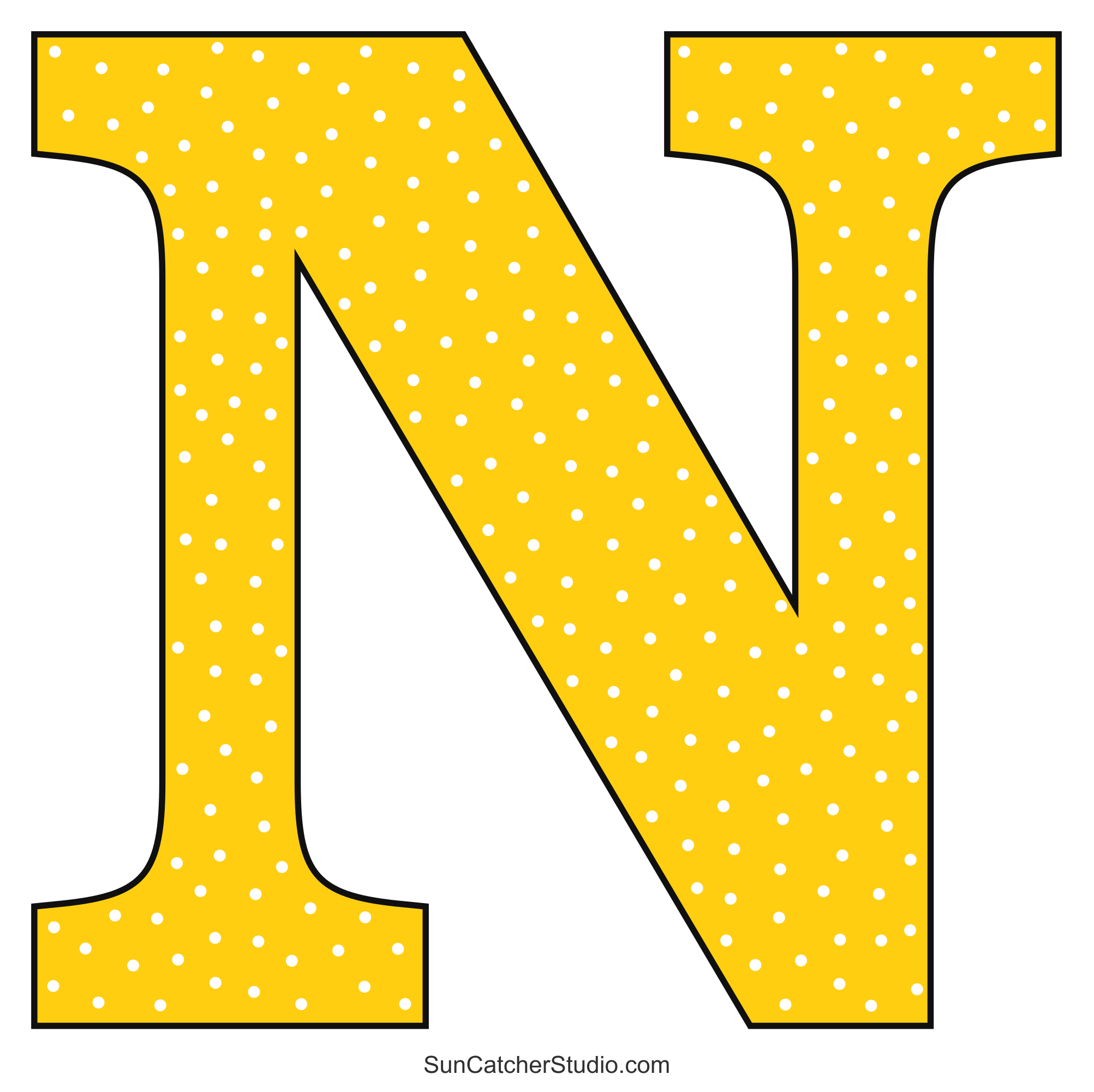 letter n print