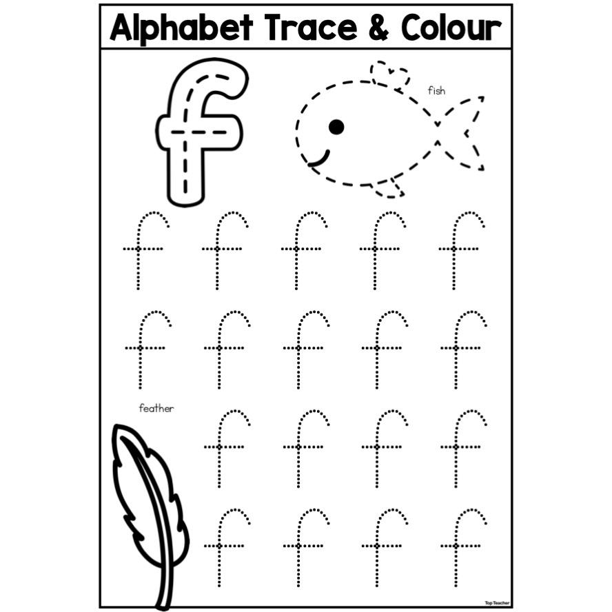 traceable letter f