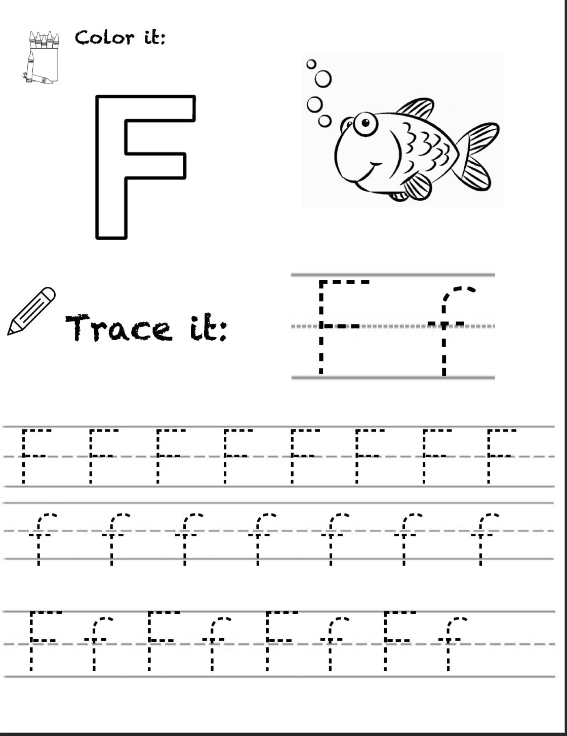 letter f to trace