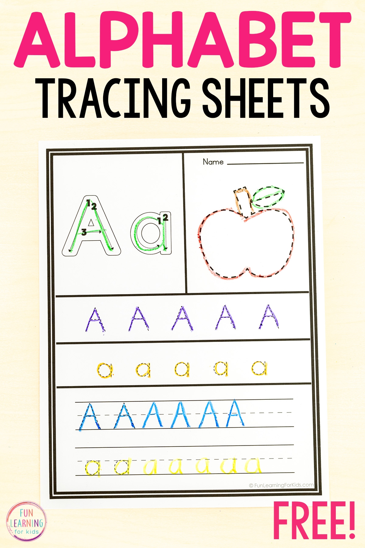 trace sheets for preschool