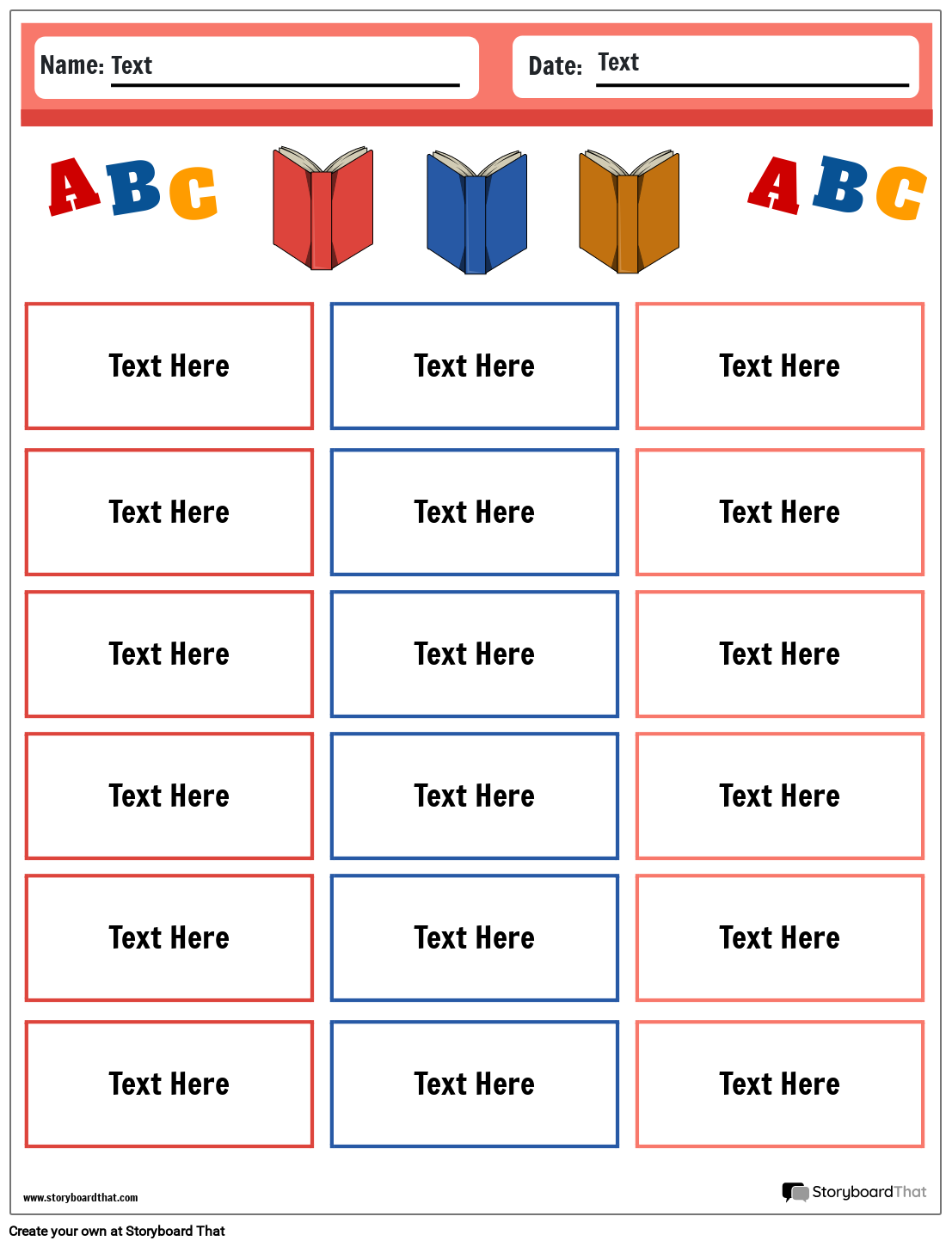 Alphabetical Order Worksheets Create With Storyboard That