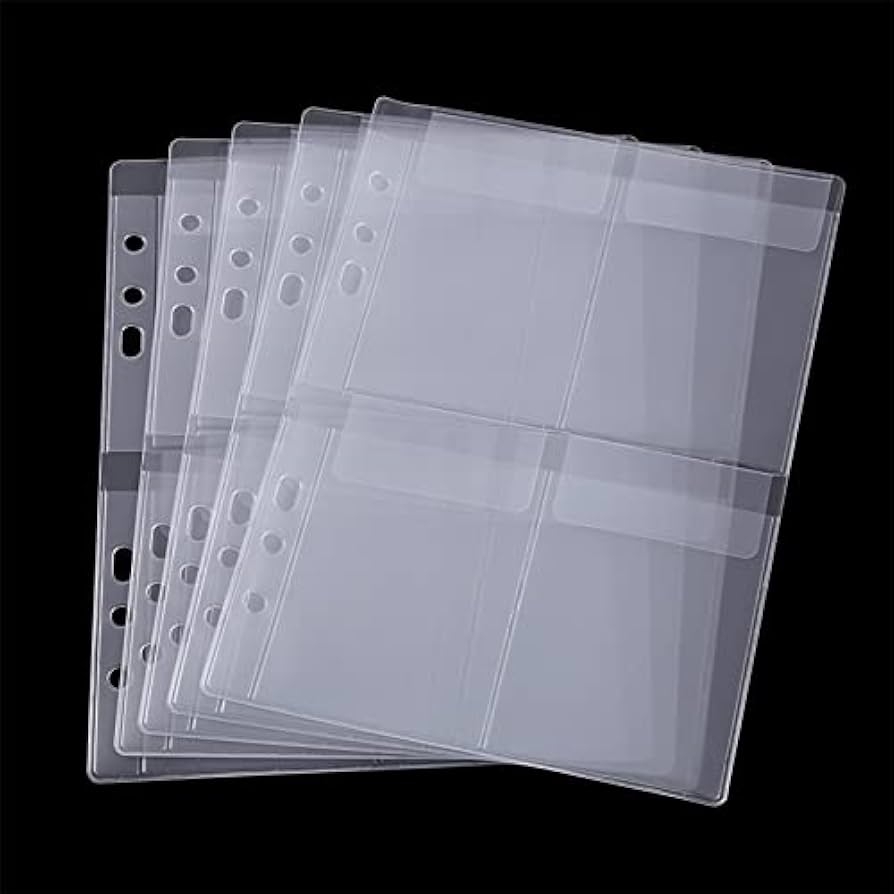 Amazon 10 Sheet Binder Pockets Inserts With Four Pockets A5 Size 6 Hole Binder Folder For Dies And Stamps Storage Waterproof PVC Clear Bags Protectors For Cutting Dies Stencil Album Stamp Crafts