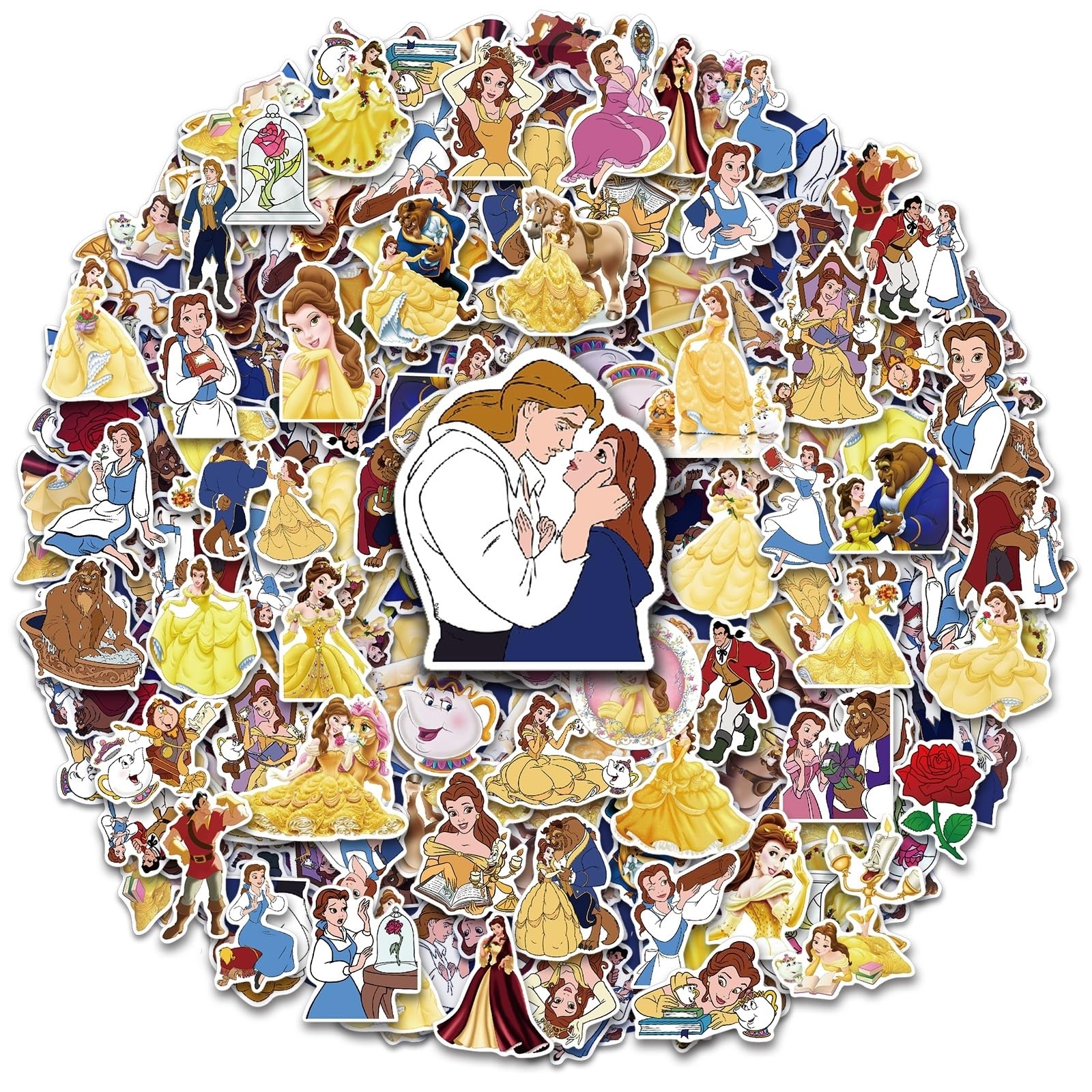 Amazon 100Pcs Beauty And The Beast Stickers Cute Vinyl Stickers And Decals For Water Bottles Laptops Cars Kids And Adults Electronics