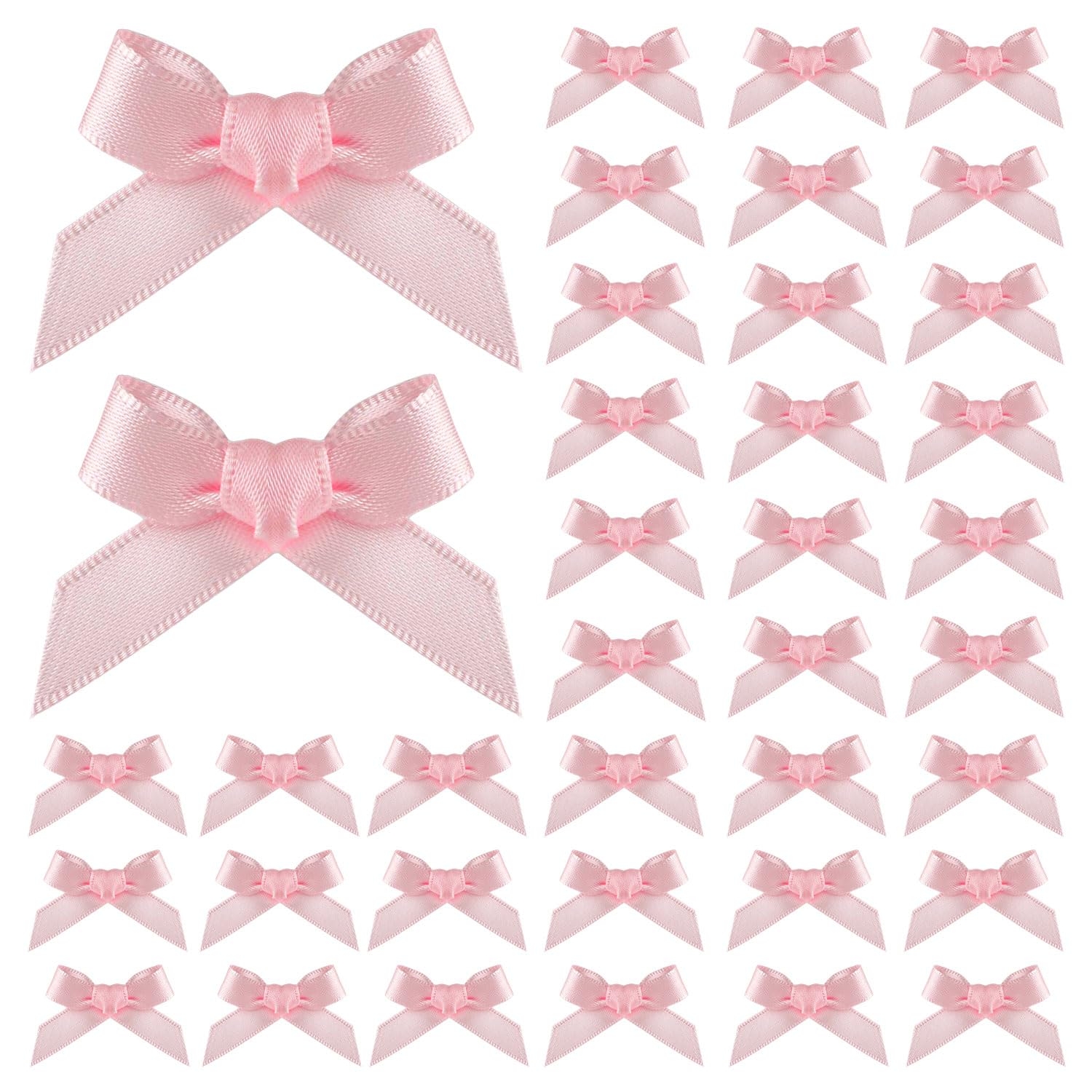 Amazon 100pcs Ribbon Bows 1 57x0 4in Mini Bows For Crafts Cute Small Ribbon Tiny Bows For Sewing Gift Wrapping Wedding Party Favors Treat Bags Gift Box Decoration Pink Health Household