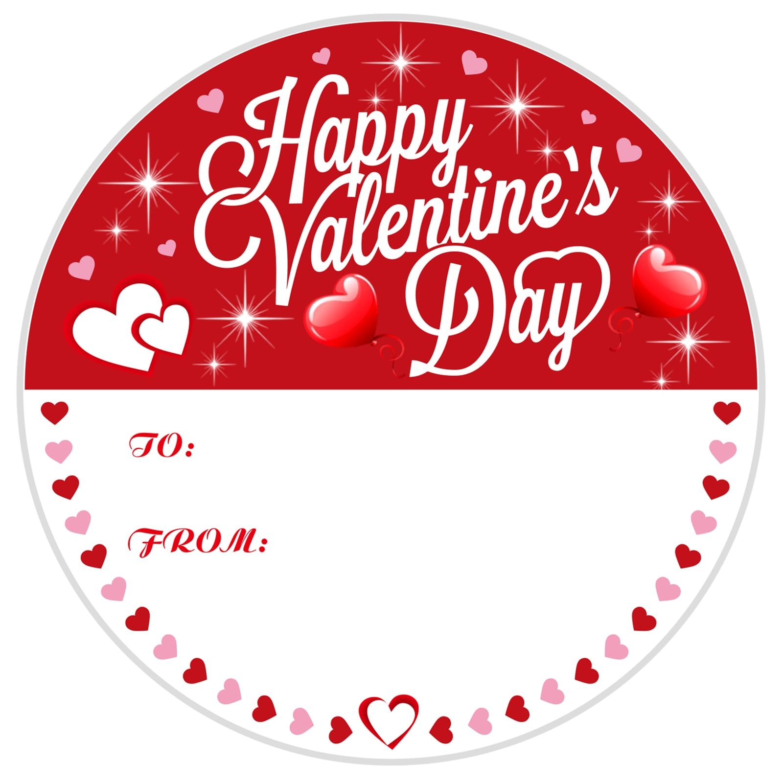 Amazon 60 PCS Valentines Day Gift Stickers Happy Valentine s Day Stickers 2Inch Heart To From Gift Labels Office Products