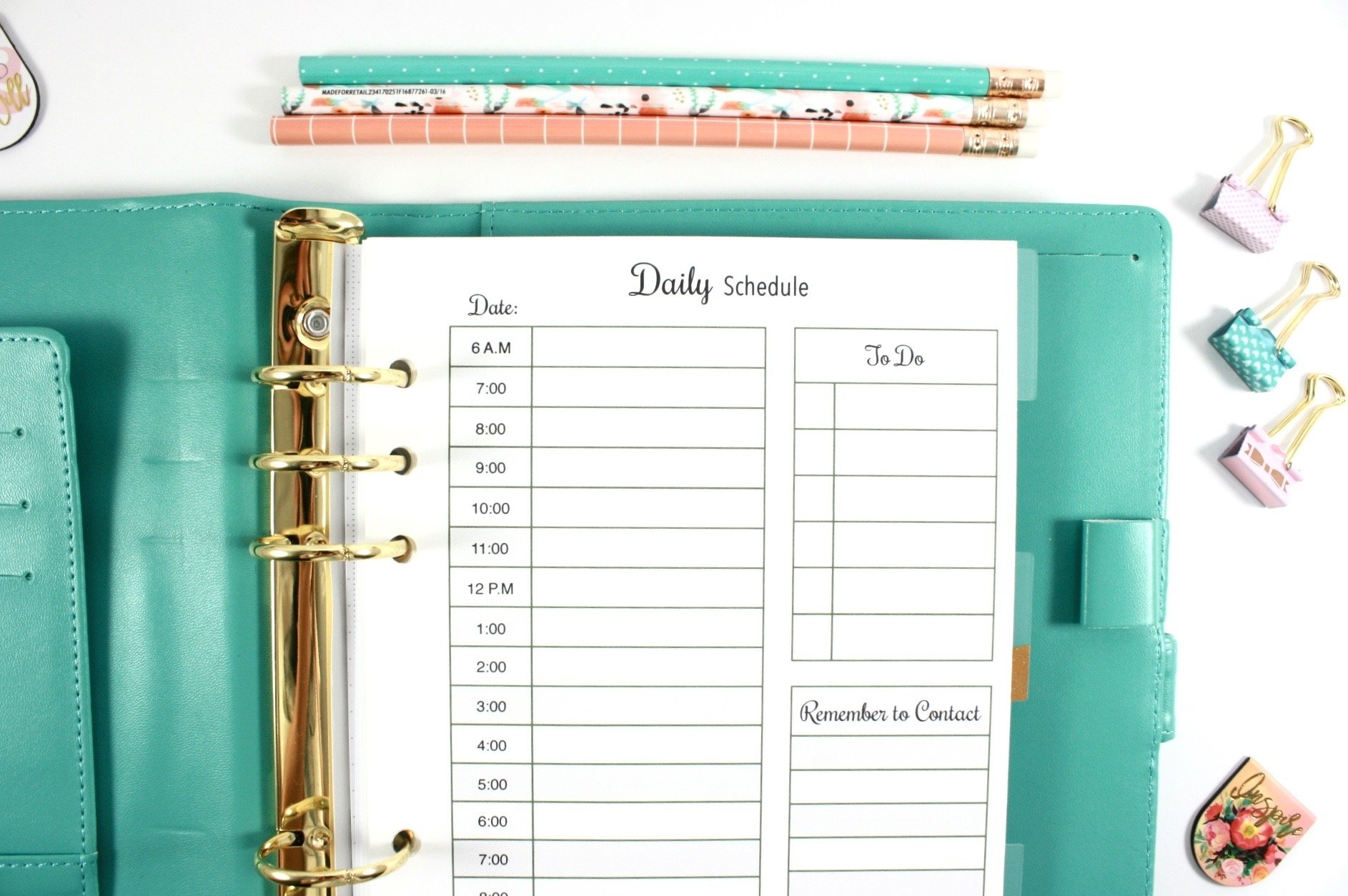 Amazon A5 Planner Hourly Planner Filofax A5 Planner Inserts Carpe Diem A5 Inserts Pre punched A5 Planner Daily Planner Office Products