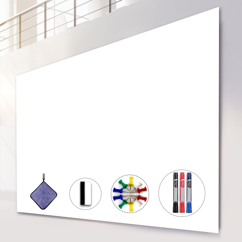 Amazon AFMAT Dry Erase Board Sticker 48 X 36 Inches White Board Wallpaper Dry Erase Sticker For Wall 4 X 3 Peel And Stick Whiteboard Contact Paper Adhesive Whiteboard Roll No Ghost 