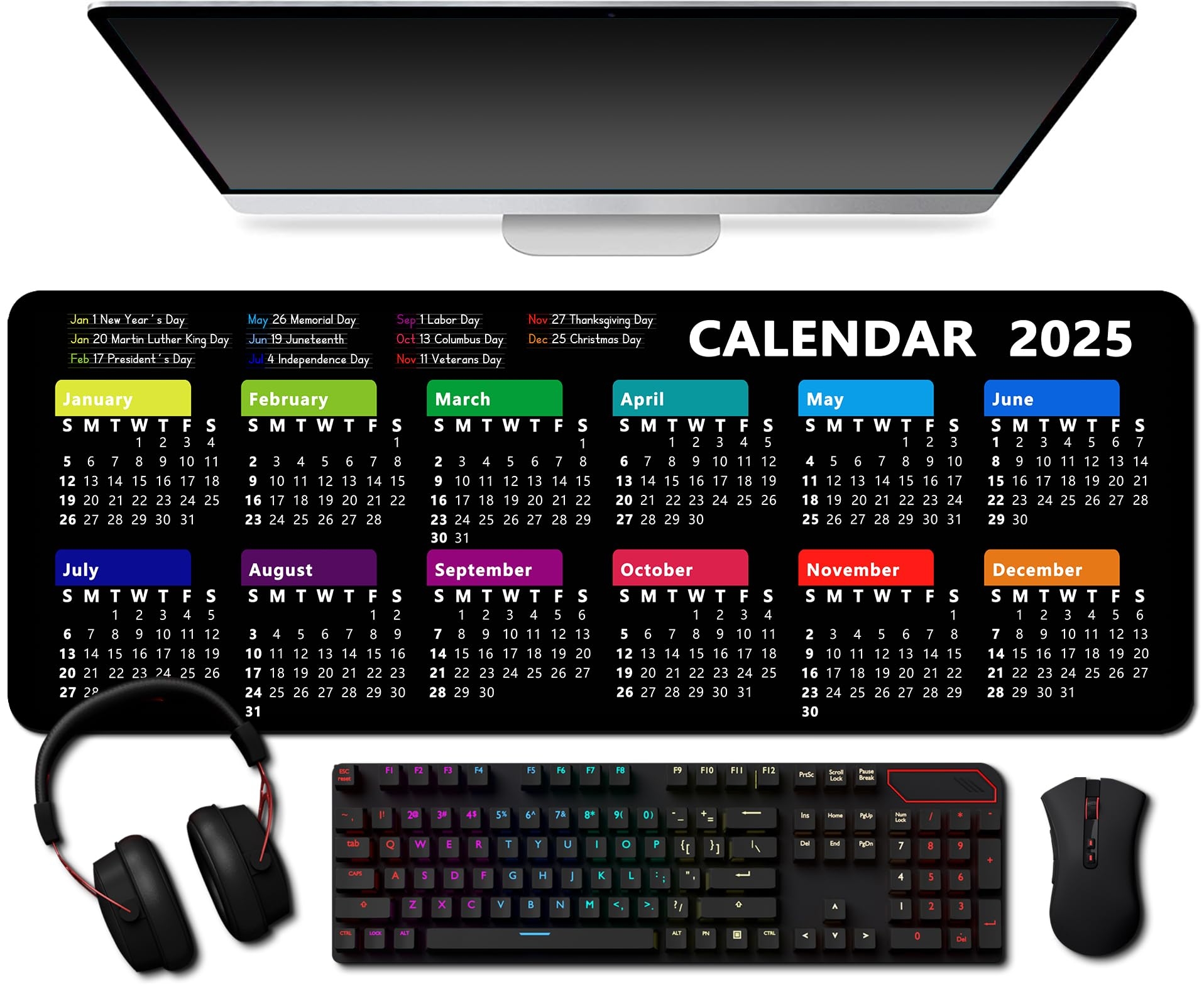 desk pad calendar 2025