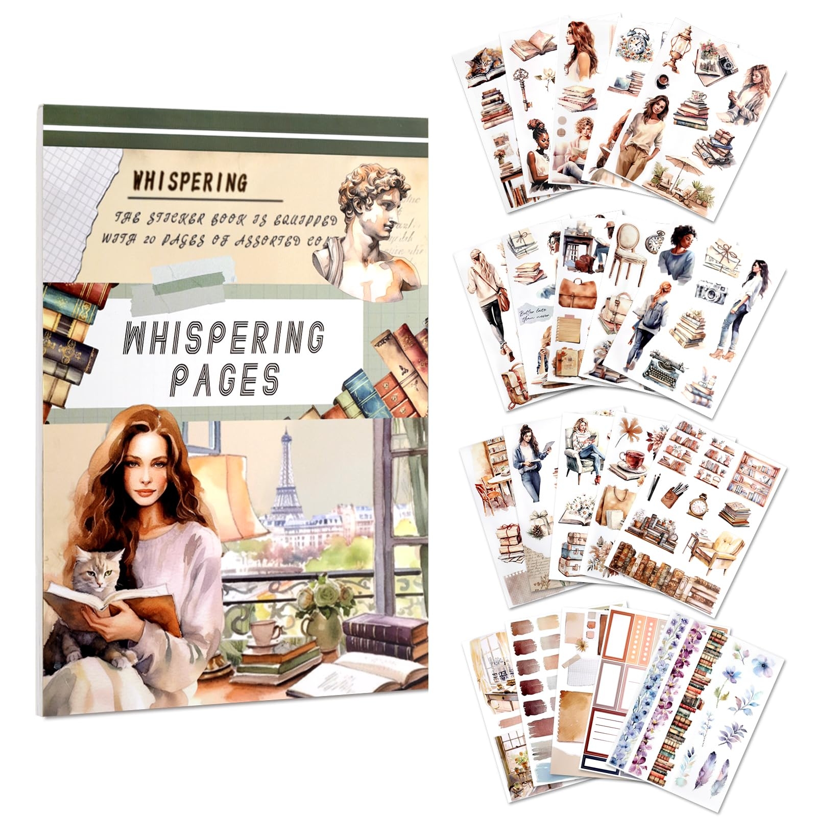 washi sticker bookish stickers