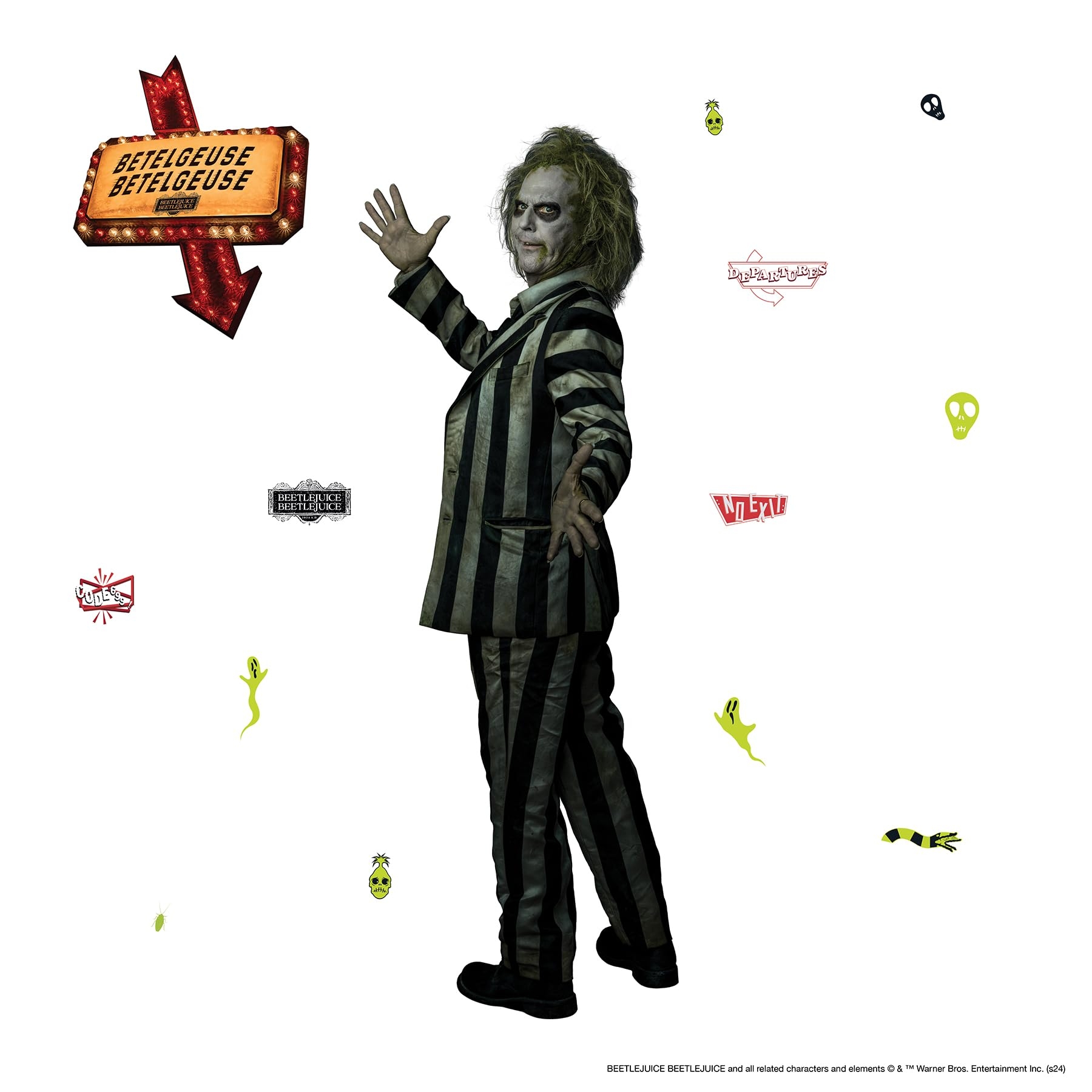 Amazon Beetlejuice Beetlejuice Peel And Stick Wall Decals By RoomMates RMK5549GM Tools Home Improvement