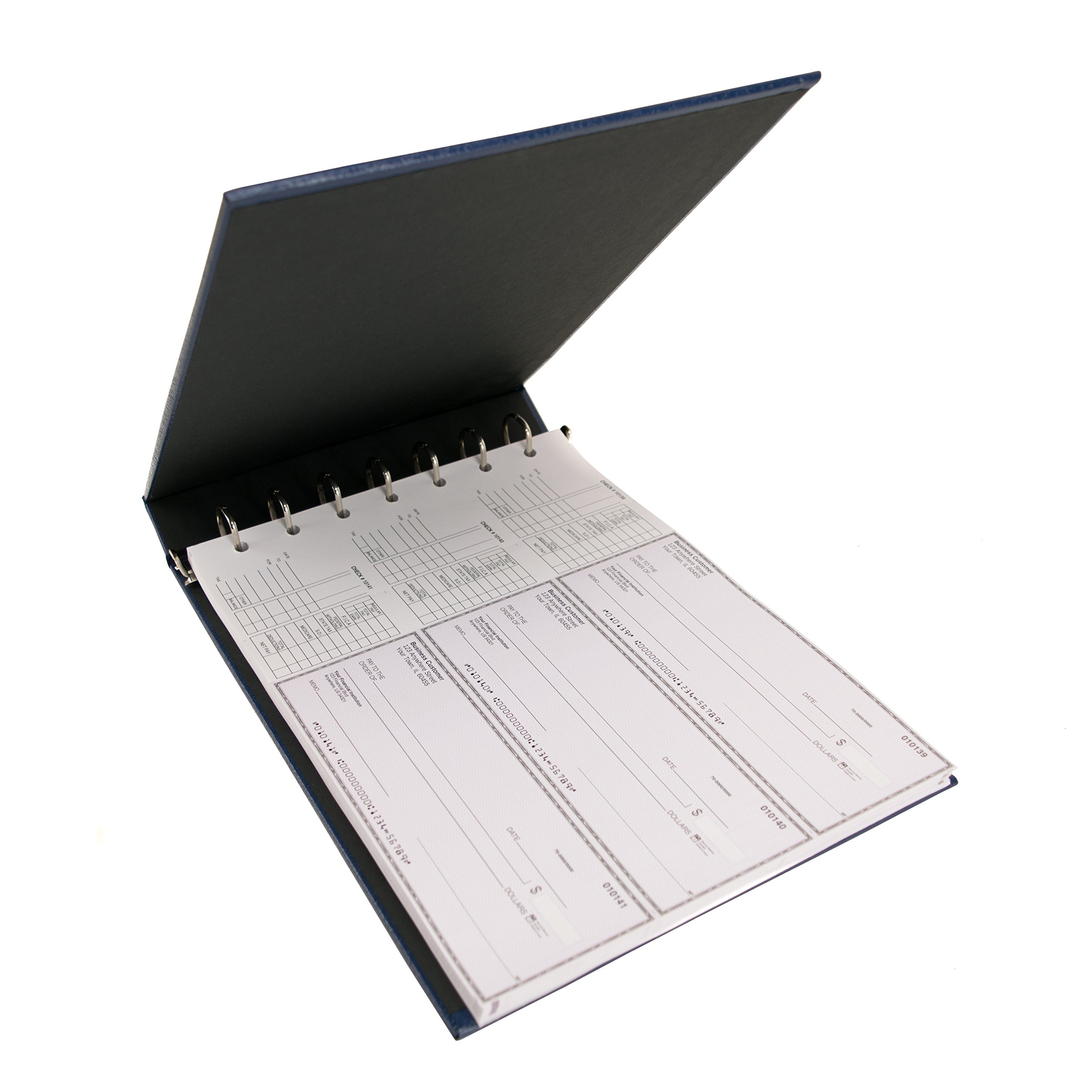 Amazon Blue 7 Ring Business Check Binder Office Products