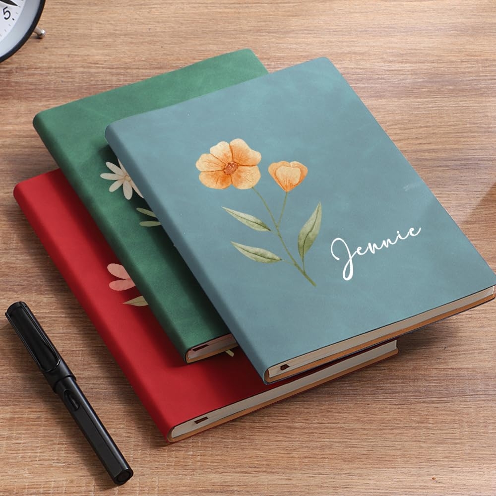 Amazon Callie Personalized Refillable Notebook With Removable Pages Cutomized Leather Notebook Binder And Pen Set With Customizable Names Birthday Gift For Family Friend Business Staff Toys Games