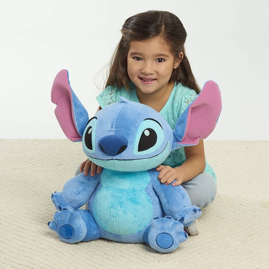 Amazon Disney Lilo Stitch Jumbo Stitch Plush Officially Licensed Kids Toys For Ages 2 Up By Just Play Toys Games