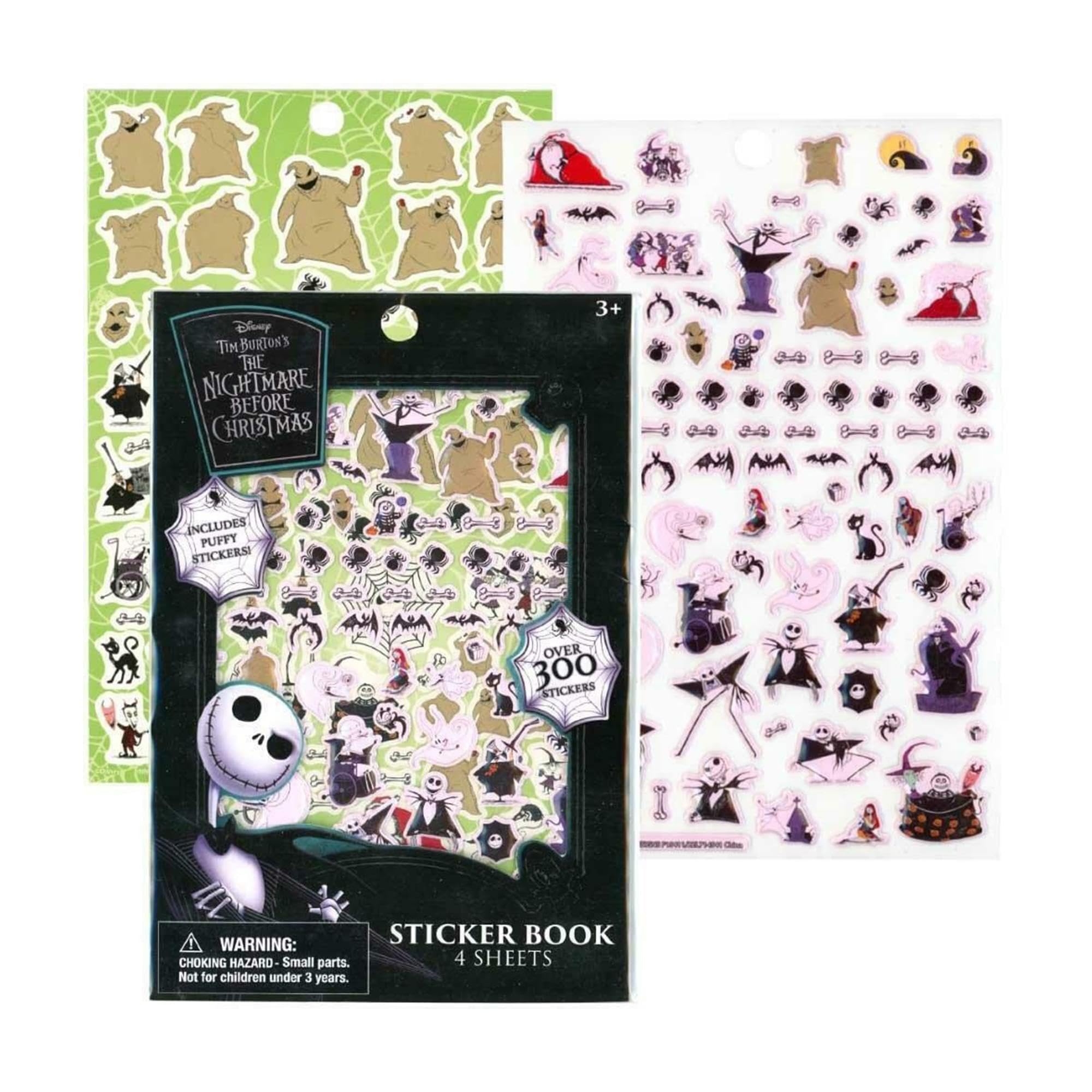Amazon Disney Nightmare Before Christmas Sticker Book 4 Sheets Over 300 Stickers Toys Games