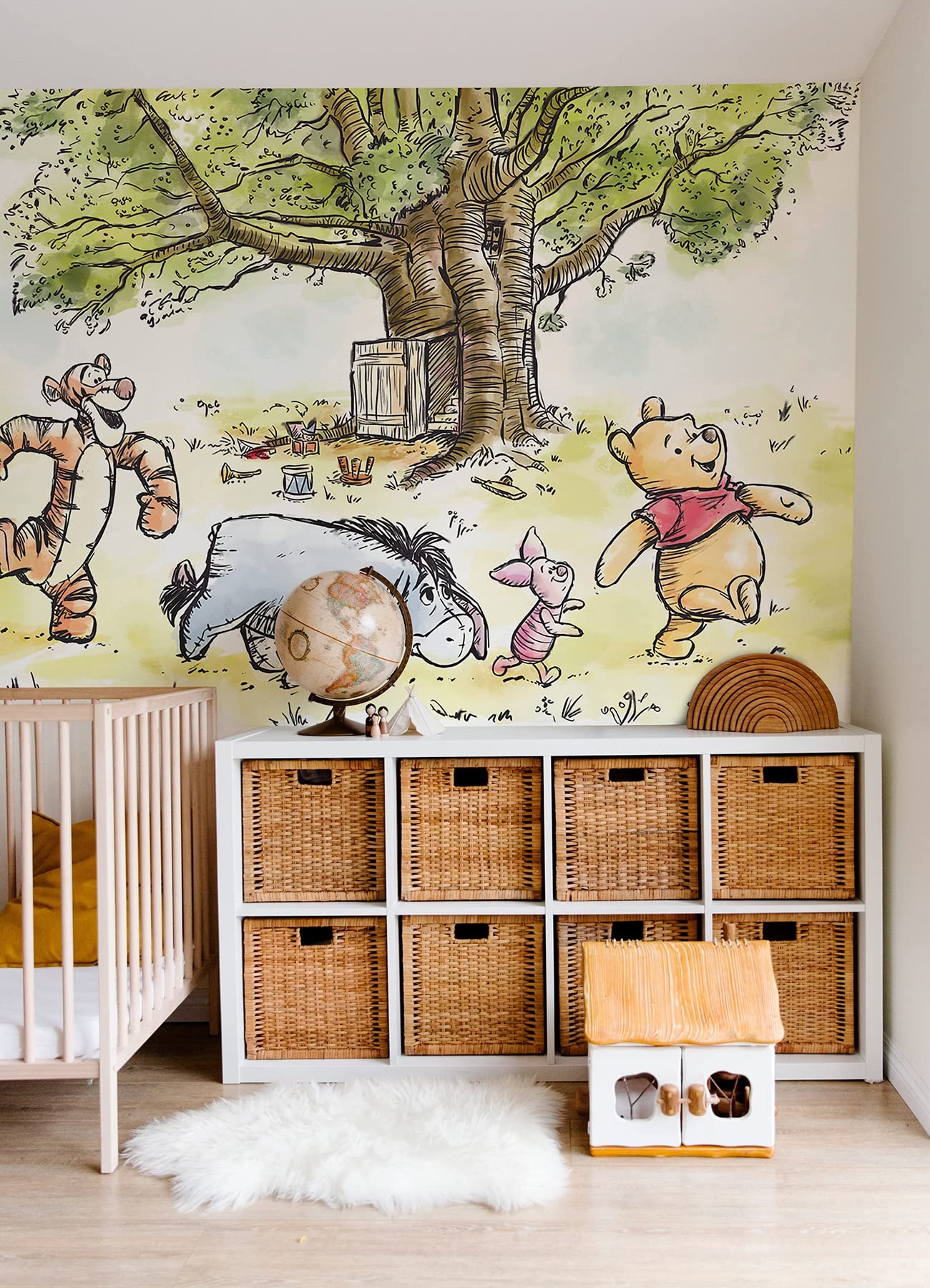 Amazon Disney s Winnie The Pooh Watercolor Peel Stick Wall Mural By RoomMates RMK12391M Baby