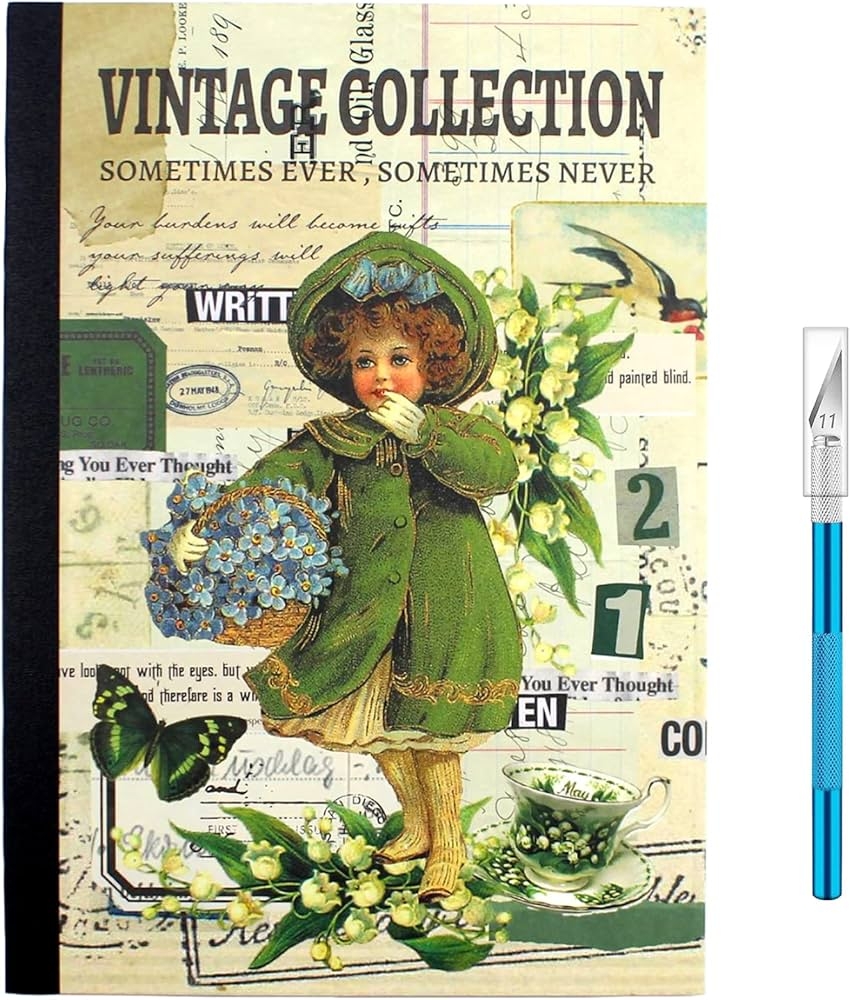 Amazon Diuhofart Vintage Scrapbooking Sticker Book For Adults 800 Washi Journaling Stickers Ephemera Book For Junk Journal Supplies DIY Crafts Arts Decorative 24 Sheets Arts Crafts Sewing