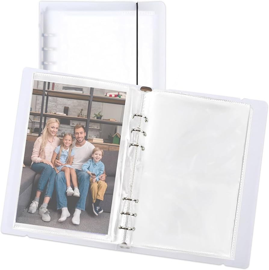 Amazon FACATH 5 X 8 Clear Photo Sleeves For 6 Ring Binder Index Card Storage 50 Pcs Double Sided Archival Photo Page Protectors Top Loading Photo Sheet Protector For Photos Postcards Seed Packets 