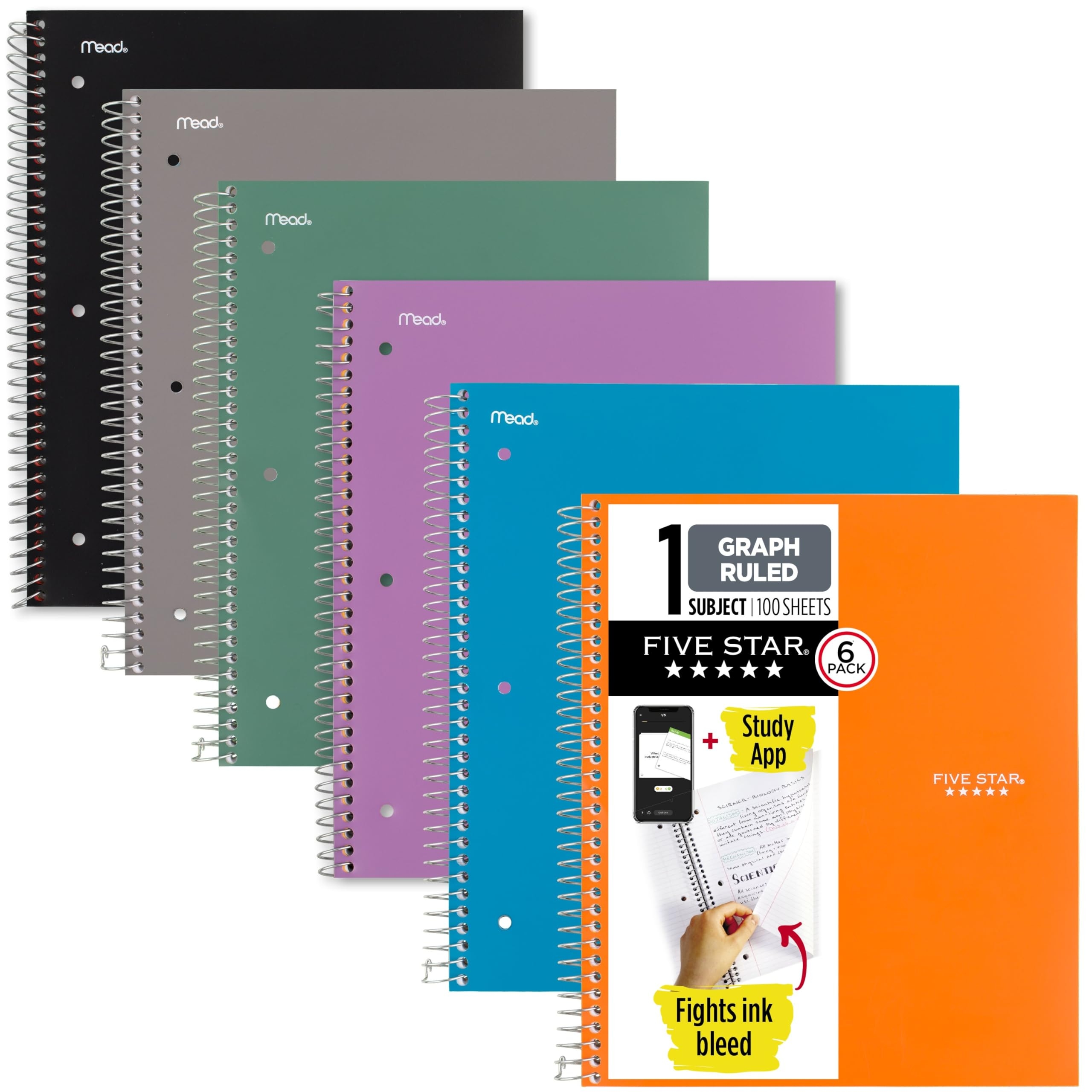 Amazon Five Star Graph Ruled Notetaking